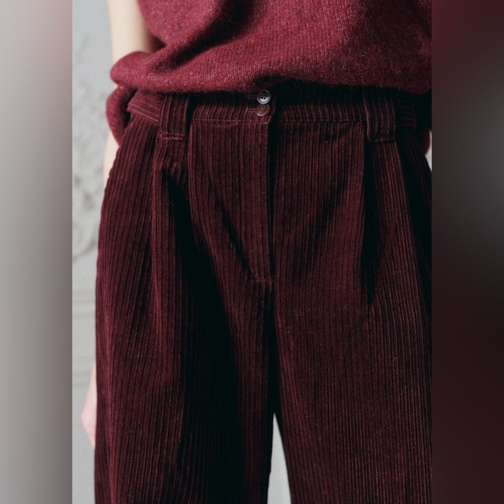 NWT Sezane ARI PANT in Bordeaux - Picture 4 of 8
